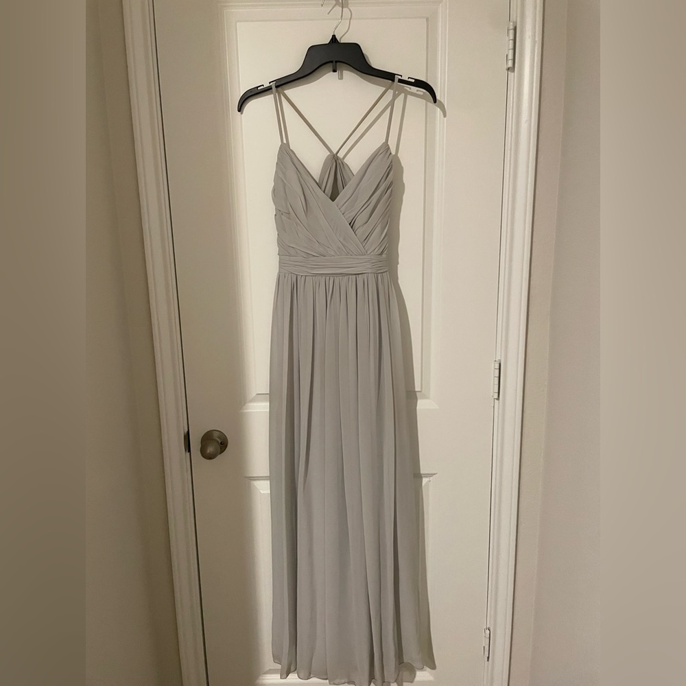 Silver Spaghetti Strap Dress